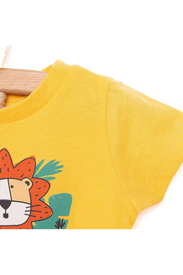 HelloBaby Basic Aslan Baskılı Tshirt Erkek Bebek - 2