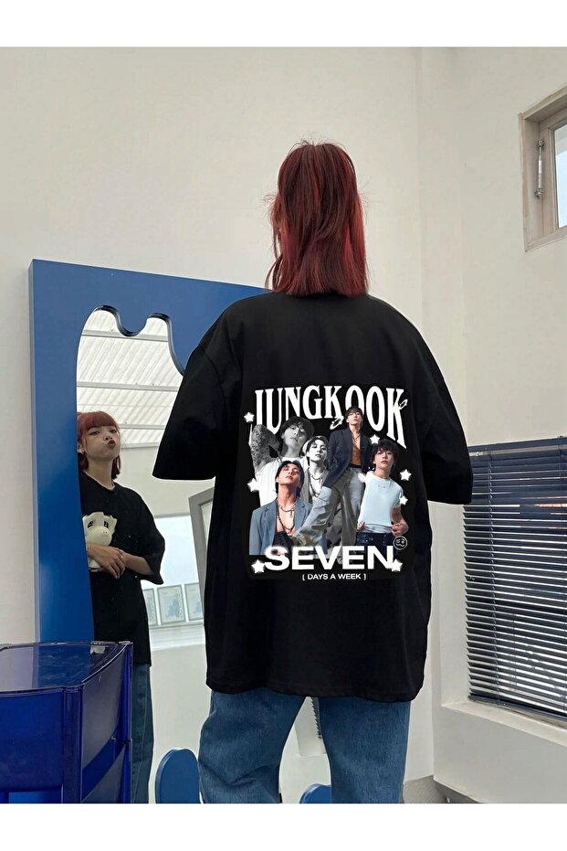 K-Pop Jungkook "Seven" Album Detailed Front / Back Printed Oversize Tshirt - Mingalondon