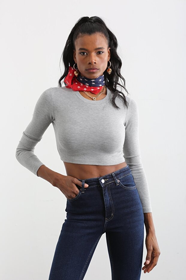 Dokulu Crop Bluz - 1