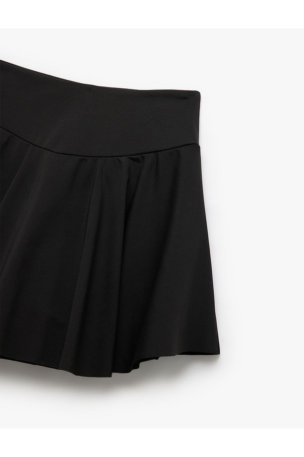Yüksek Bel Slim Fit Spor Şort Etek - 5
