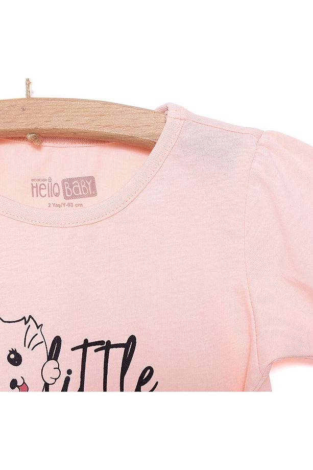 HelloBaby Basic Kız Kedi Baskılı Tshirt-Şort Kız Bebek - 3