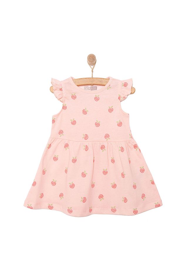 HelloBaby Basic Kız Şeftali Desenli Elbise Kız Bebek - 1