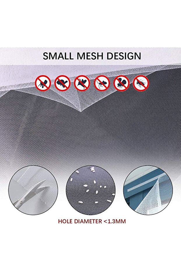 Window Mosquito Screen Nets Fly Window Screen Mesh Insect Netting With Self Adhesive Tapes Window - 6