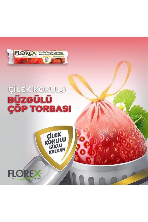 Advantage Series Strawberry Scented Drawstring Medium Garbage Bag X 5 Rolls - 3