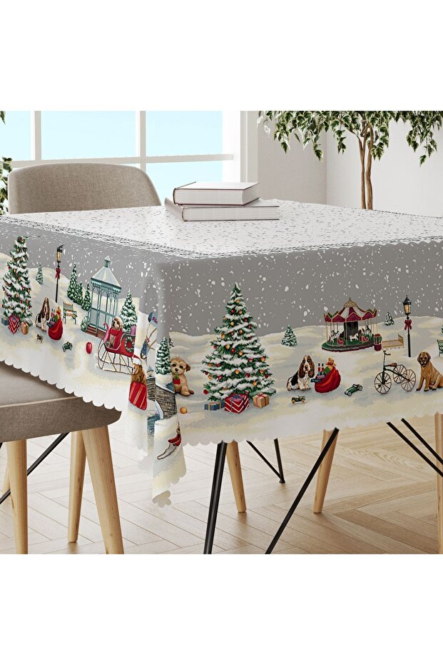 Yılbaşı Kış Temalı Masa Örtüsü - 3
