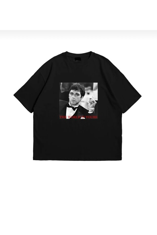 -Scarface Al Pacino Printed Oversize T-Shirt