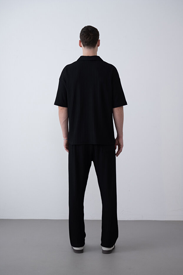 تيشيرت رجالي كاجوال بسحاب منقوش - 4