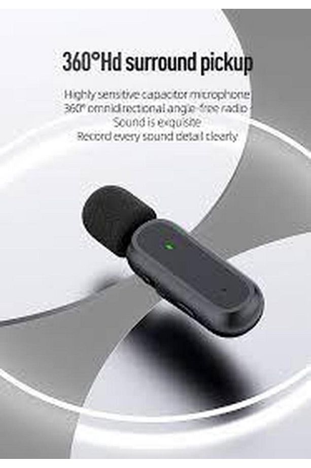 Kablosuz Yaka Mikrofonu - Akıllı Wireless Mikrofon, Gürültü Engelleyici, Şarj Kutulu - 2