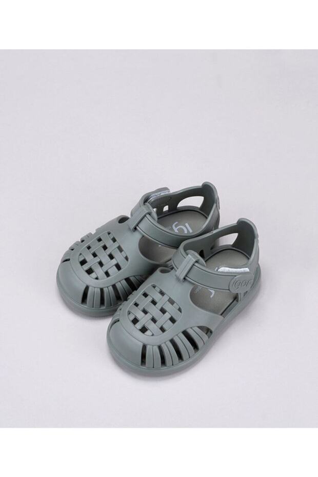 Tobby Solid Çocuk Yeşil Sandalet - 3