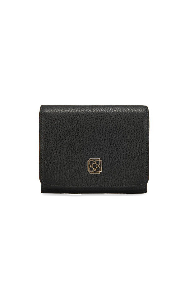 Kadın Siyah Deri Cüzdan - 2
