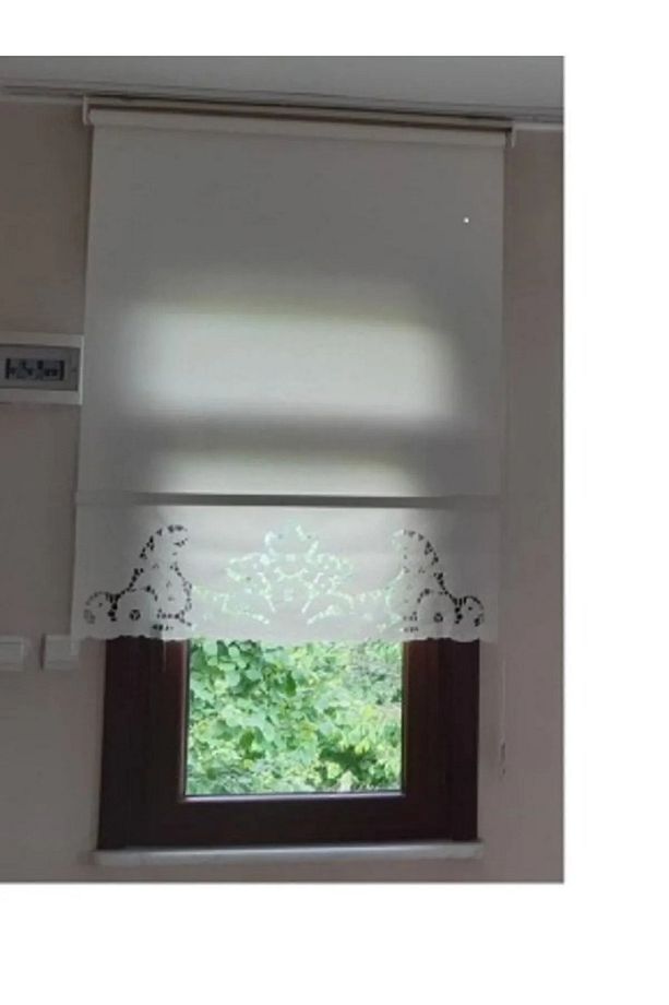 Etek İşlemeli Stor Perde - 1