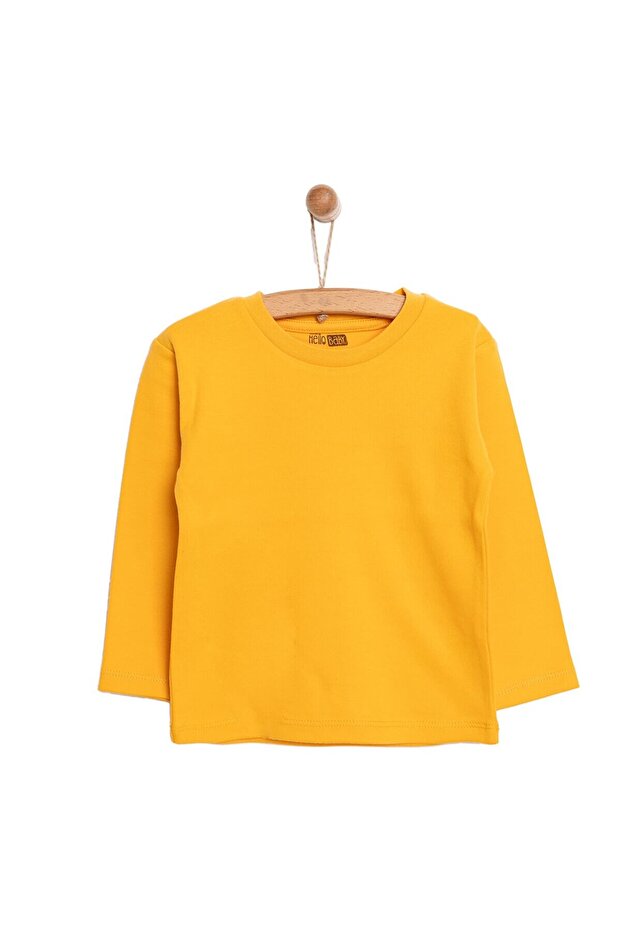 HelloBaby Basic İnterlok Uzun kol Tshirt Unisex - 1