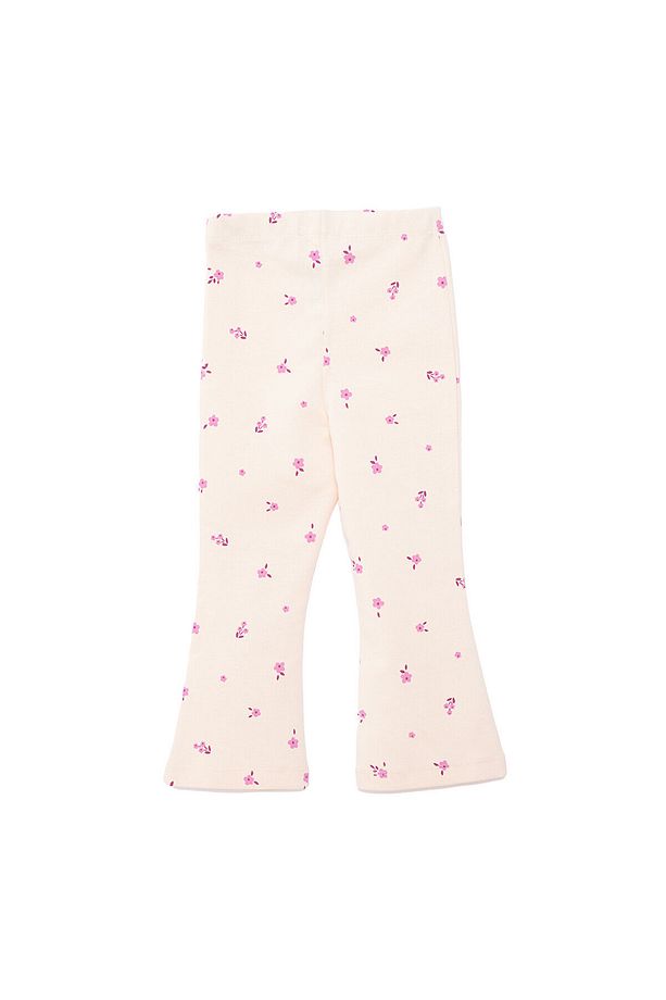 HelloBaby Basic Kız Çiçek Desenli  İspanyol Paça Tayt Kız Bebek - 2