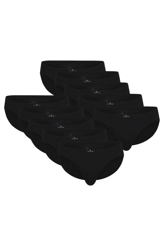 Herren Slip, 10er Pack - Mini Slip, Basic, einfarbig - 1