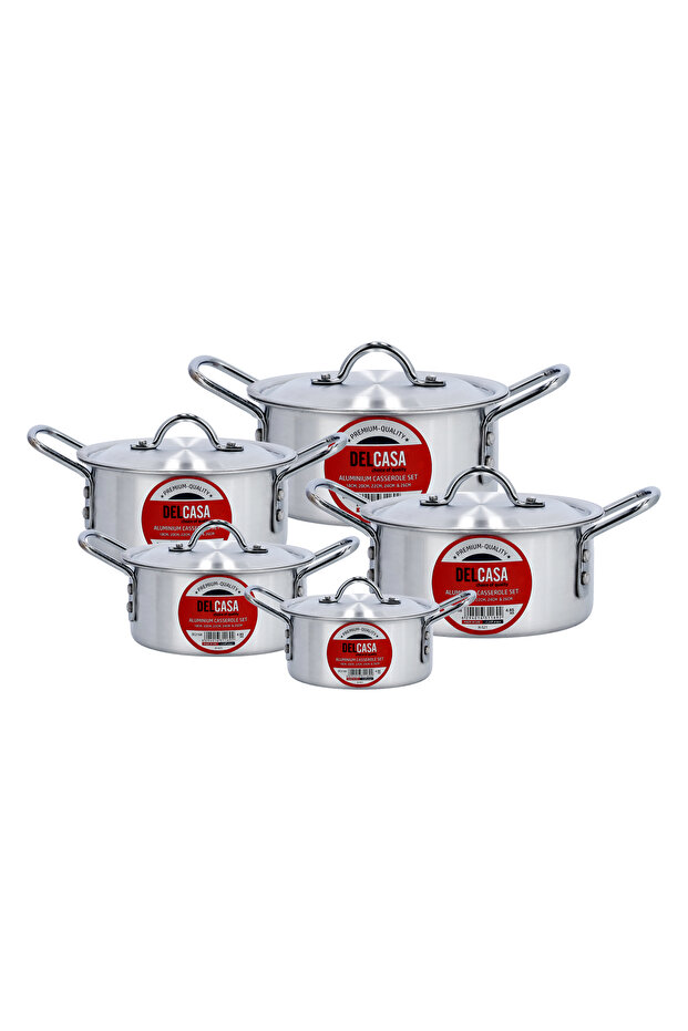 Aluminium Casserole Set Of 5, Cookware Stock Pot, DC2168