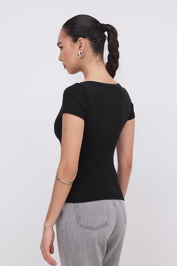 Kısa Kollu Modal T-shirt P4298-W8 - 5