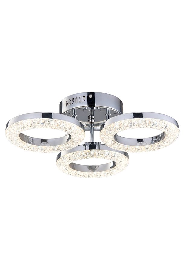 Oylum 3'lü Krom 24 Watt Kristalli Koridor Salon Led Plafonyer Avize - 5