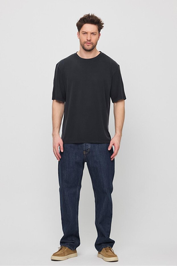 Gilina Basic Modal Tshirt Siyah - 1