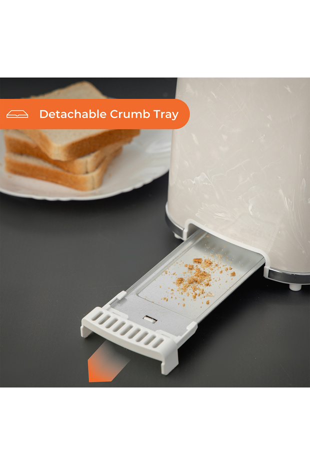 Bread Toaster 2 Slice Slot| 7 Adjustable Browning Control and Removable Crumb Tray, Cancel Button| - 3