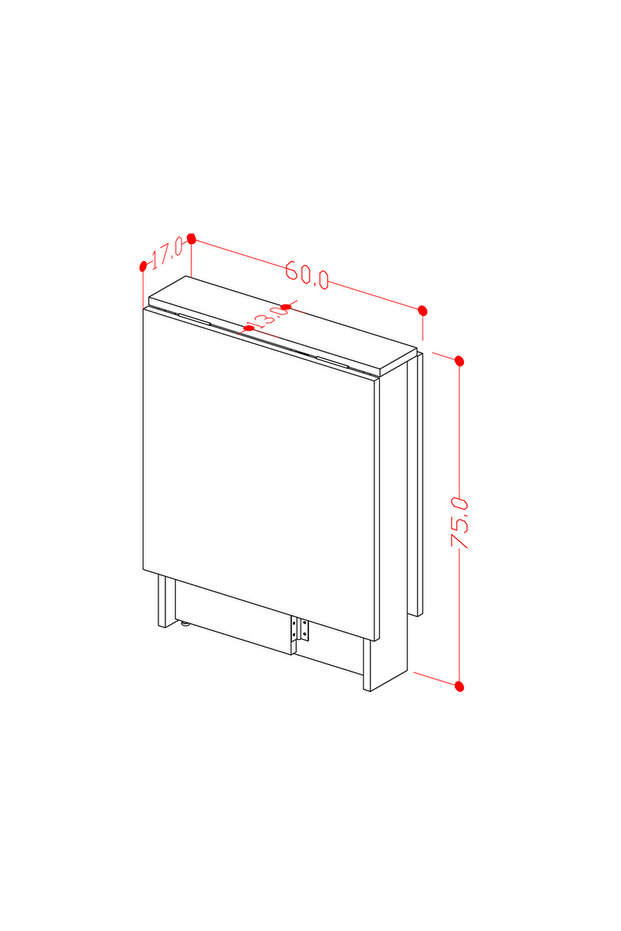 %100 MDFLAM Katlanır Mutfak Yemek Çalışma Masası KM-32 - 5