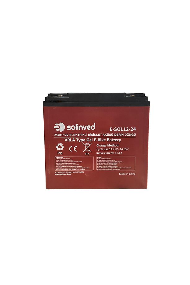 Solinved 12v 24ah Vrla Type Elektrikli Bisiklet Aküsü (PREMİUM) - 5