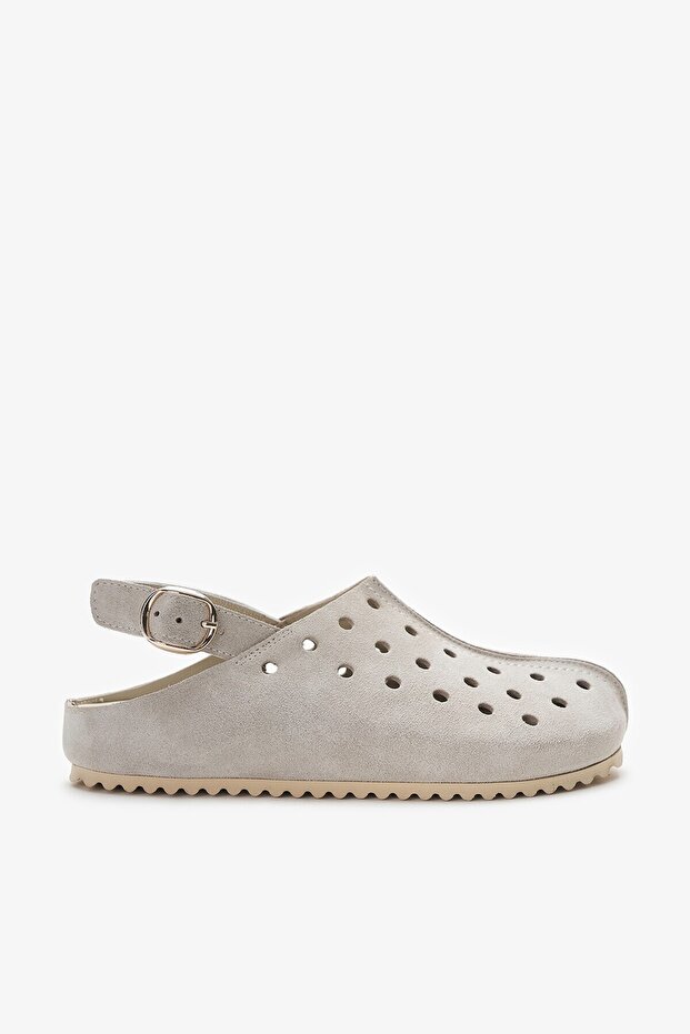 Wasta Beige Genuine Leather Women's Sandals