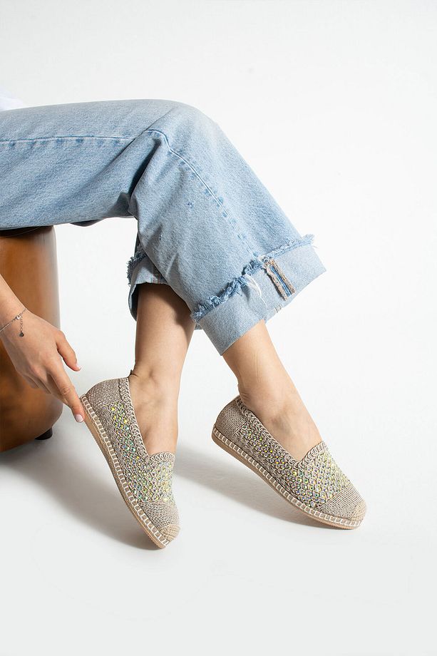 Klepac Kadın Triko Ten Espadril Ayakkabı - 4