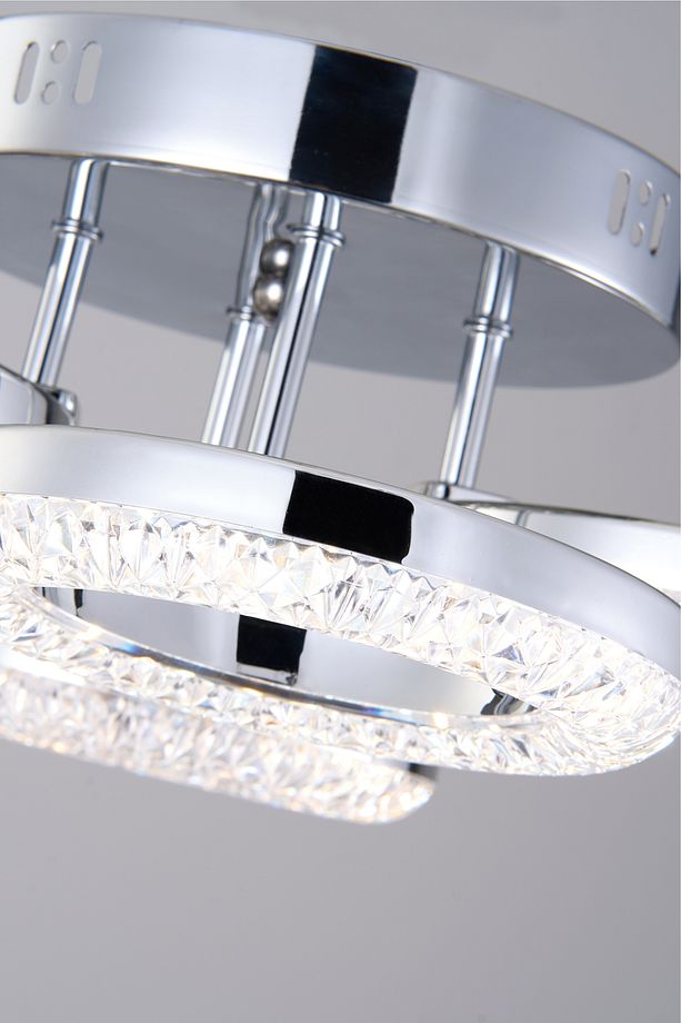 Oylum 4'lü Krom 24 Watt Kristalli Koridor Salon Led Plafonyer Avize - 5