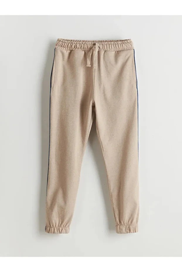 LCW ECO Bej Beli Lastikli Erkek Çocuk Jogger Eşofman Altı - 1