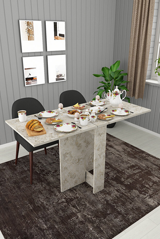 %100 MDFLAM Katlanır Mutfak Yemek Çalışma Masası KM-32 - 2