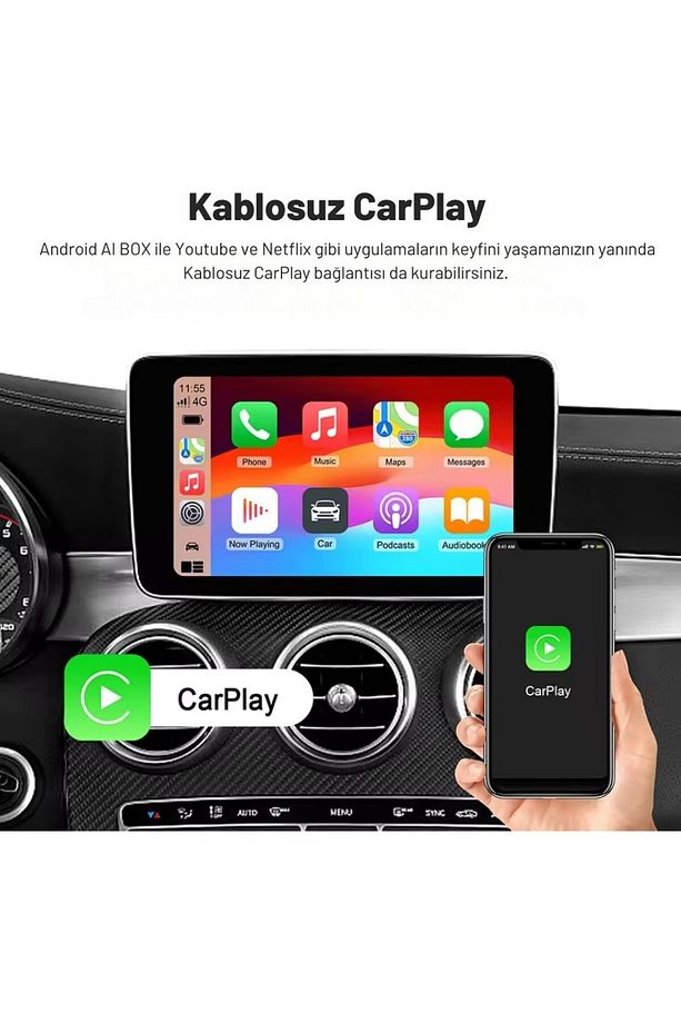 Android Ai Box 2gb-ram 16gb-rom Androıd13 Carplay Androidauto Netflix Youtube - 4