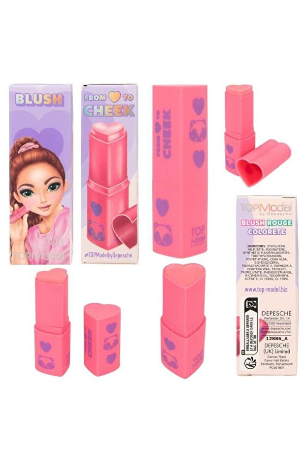 TopModel blush in heart shape - red - 1