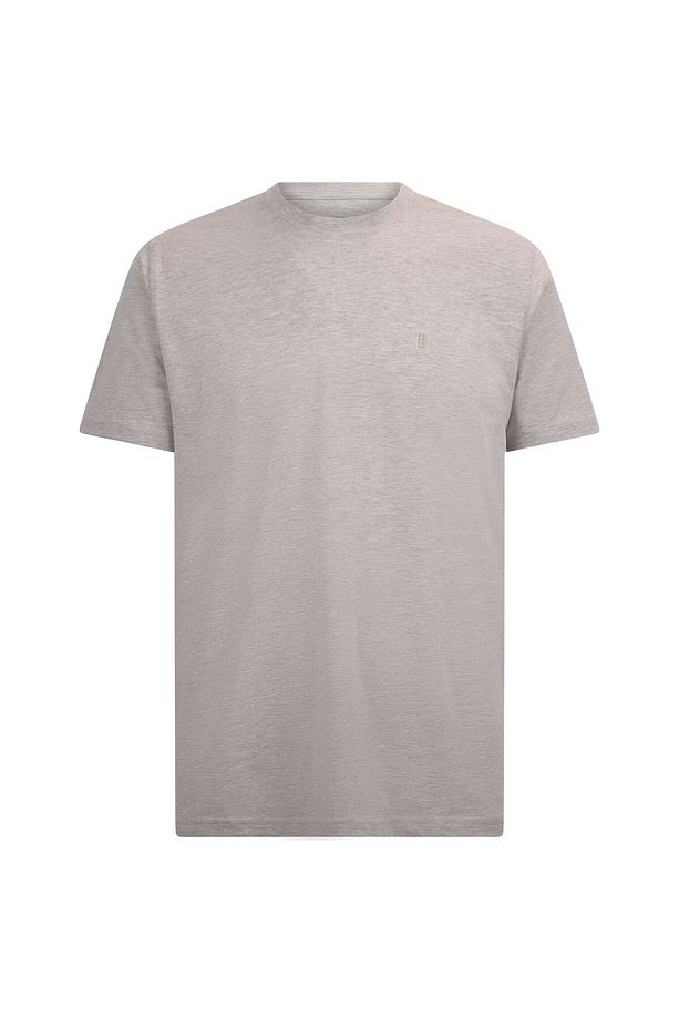 Bej Regular Fit Bisiklet Yaka Pamuklu Basic Tişört - 1