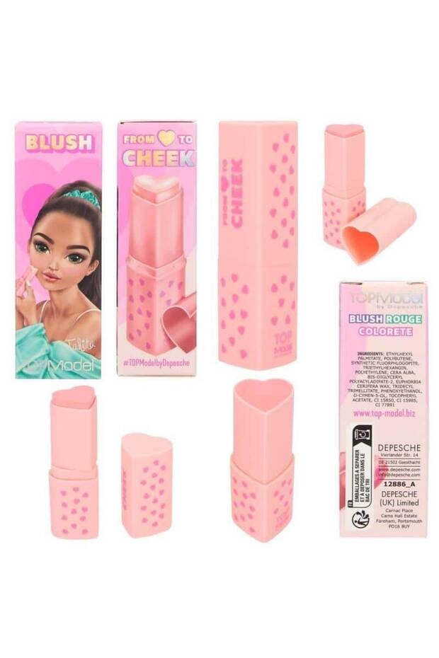 TopModel blush in heart shape - red - 2