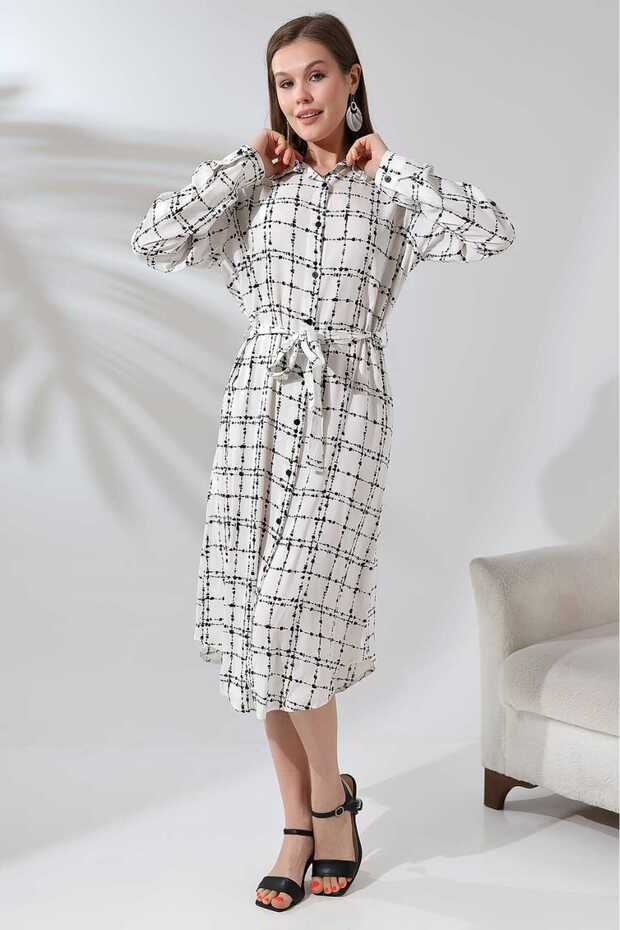 DESENLI TUNİK ELBİSE - 5