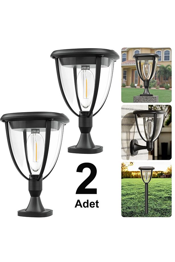 Güneş Enerjili Led Aydınlatma (2 Adet) / GT-SL21 - 1