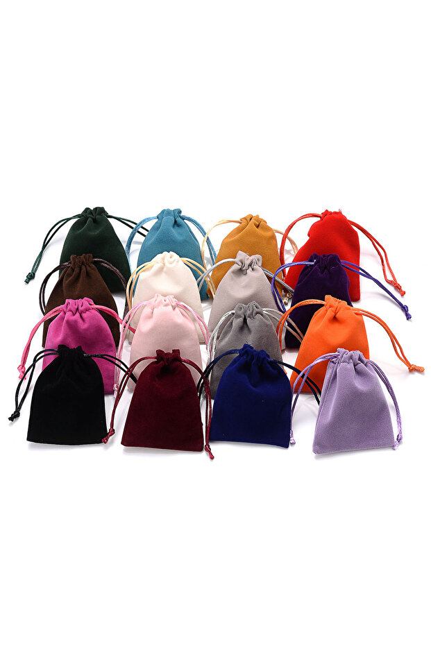 5X7mm random mix iYOE 10pcs 5x7cm 7x9cm Mix Velvet Jewelry Bags Drawstring Wedding Party Gift Pouch