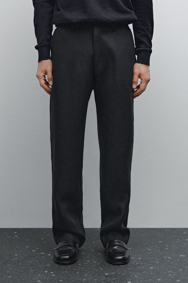 Hafif %100 keten pantolon - 2