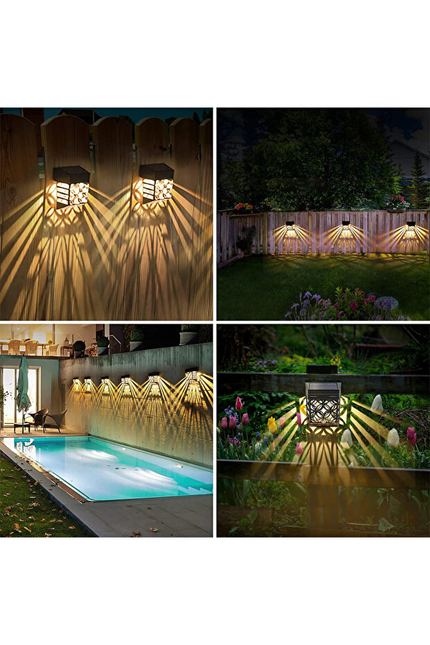 Güneş Enerjili Duvar Ve Çit Led Aydınlatma (4 ADET) / Gt-sl22 - 9