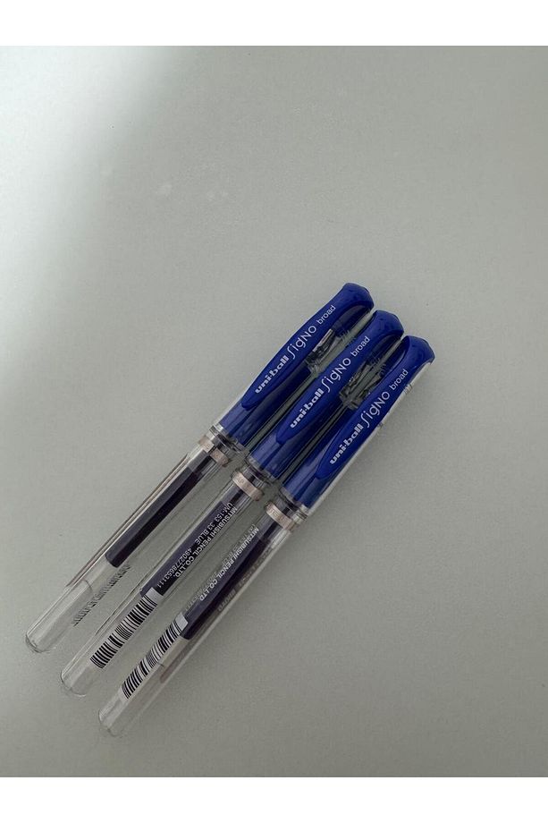 Uni-Ball Roller Kalem Signo Broad Jel Bilye Uç İmza Kalemi 1.0 MM Mavi (1 ADET) - 3