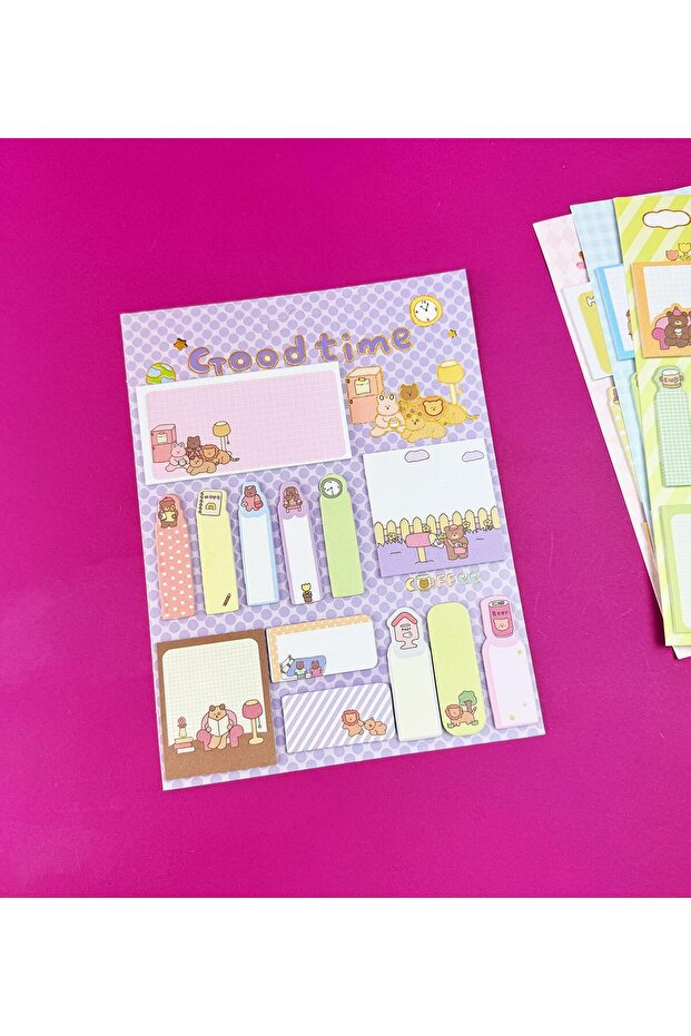 Sevimli Ayı Tasarımlı Post-it Seti - 5