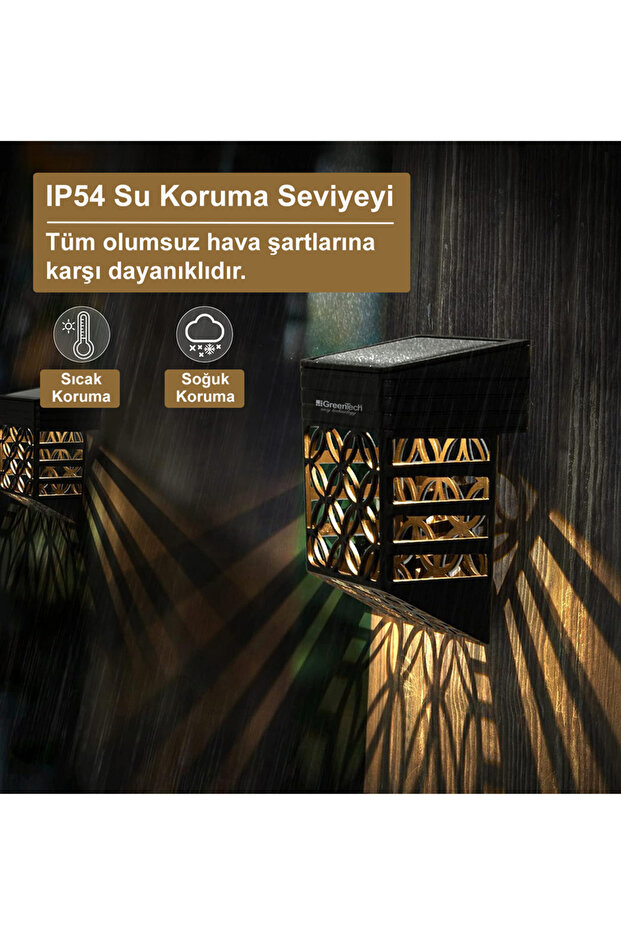 Güneş Enerjili Duvar Ve Çit Led Aydınlatma (4 ADET) / Gt-sl22 - 4