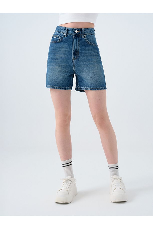 Regular Fit Kadın jean Şort - 2