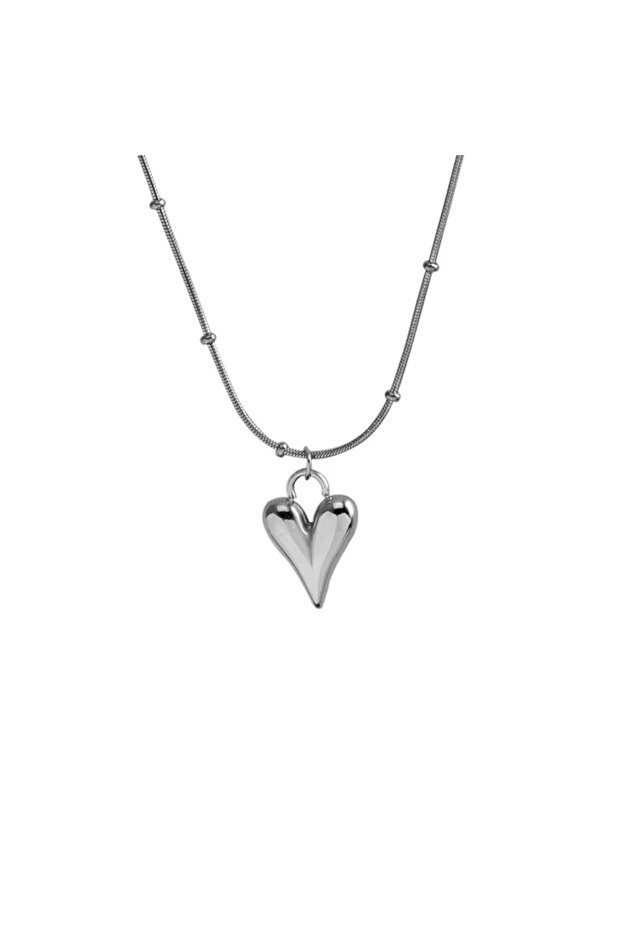 Tarnish Stainless Steel Dorica Chain Heart Necklace