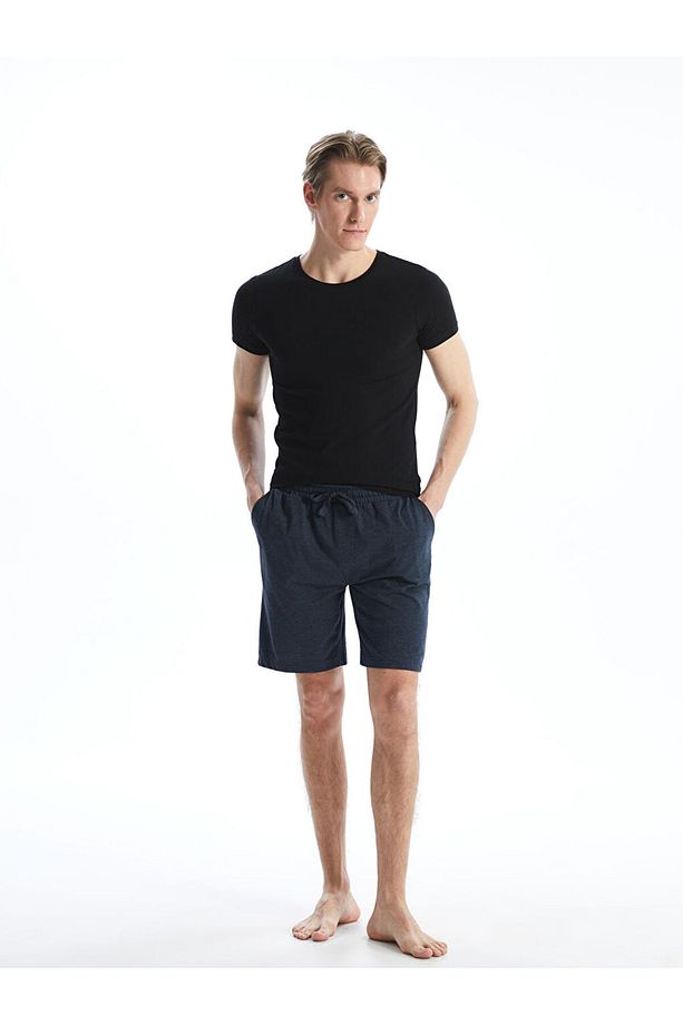 LCW Slim Fit Erkek Pijama Alt Şort - 1