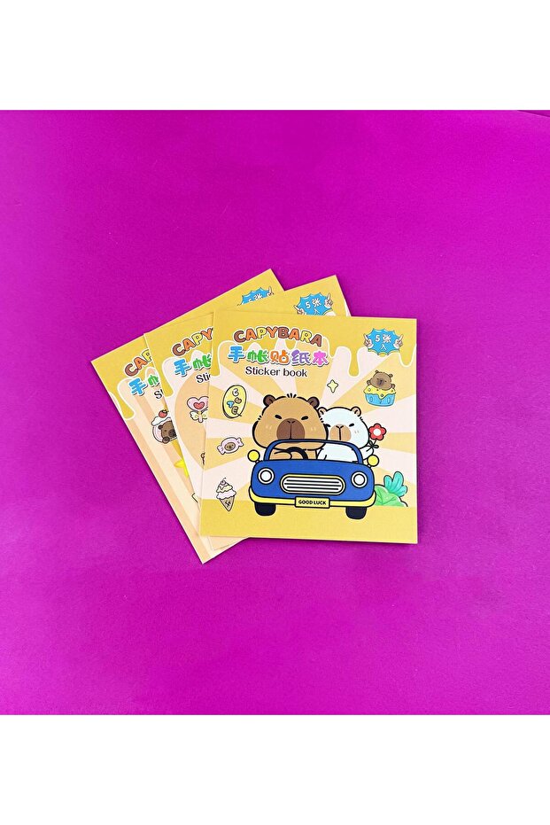 3'lü Capybara Sticker Book - 1