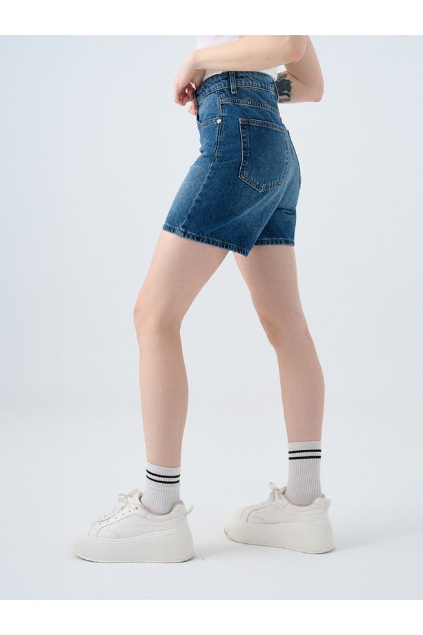Regular Fit Kadın jean Şort - 4