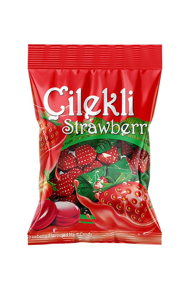 Çilekli Torbacık Sert Şeker 350 gr - 4