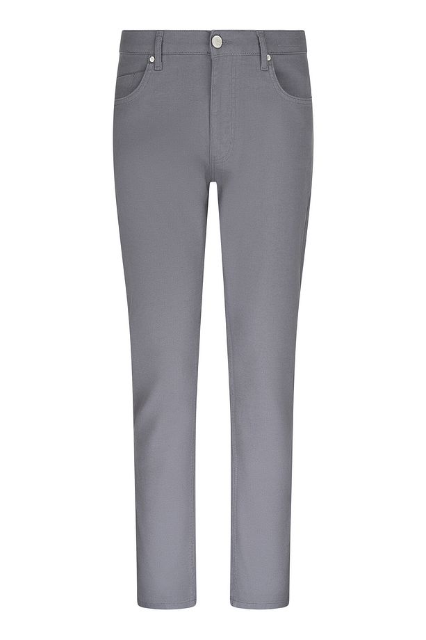 Gri Regular Fit 5 Cep Pamuklu Kanvas Pantolon - 1