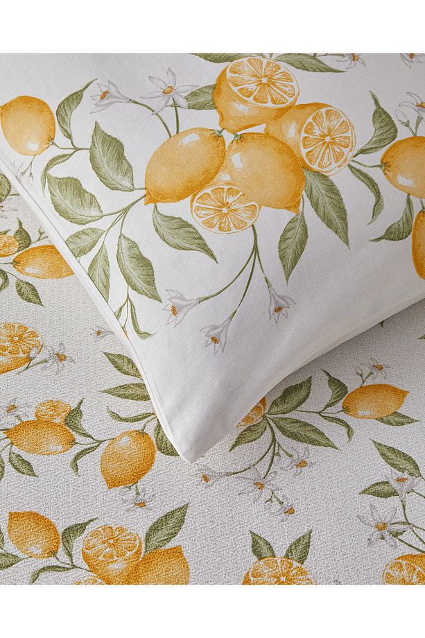 Amalfi Breeze Baskılı Tek Kişilik Pike Takımı 150x220 cm Sarı - 4